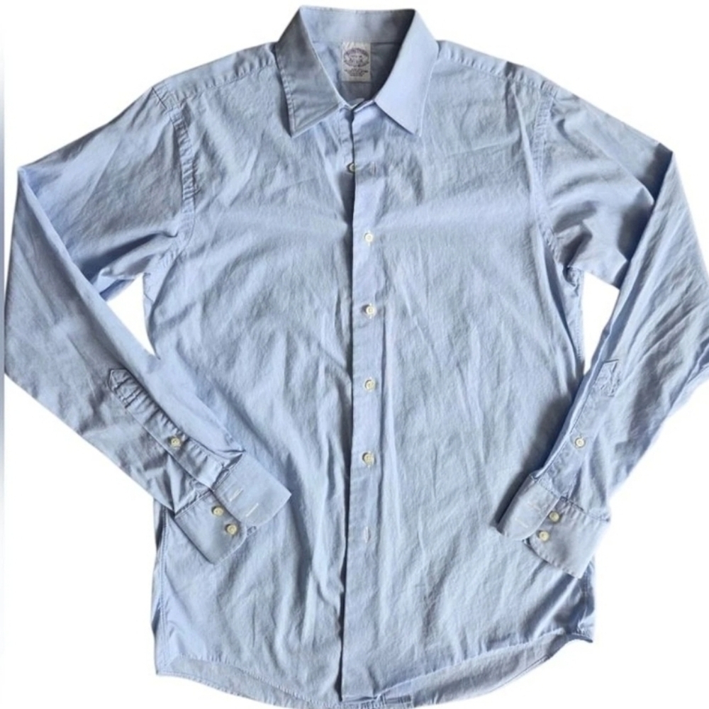 Brooks Brothers Regent Light Blue Stripe Dress Shirt 16 4/5